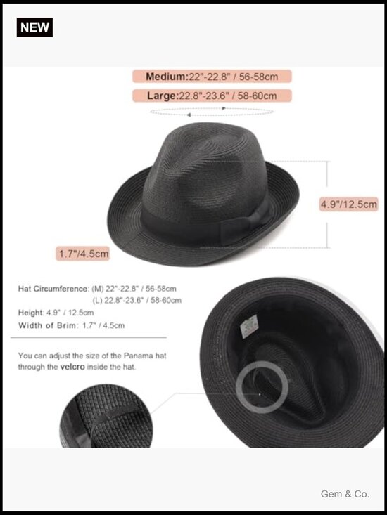 Women\'s Short Brim Panama Straw Sun Hat with UPF 50+ Fedora Beach Cap main image 7